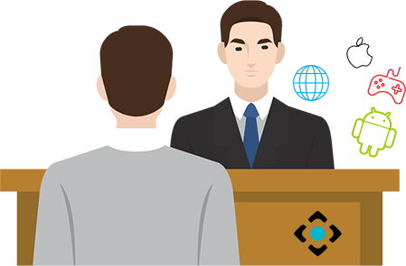 Hire Dedicated And Professional Developers - Job Interview (449x295), Png Download