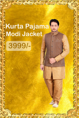 Kurta Pajama With Modi Jacket - Sherwani (500x500), Png Download