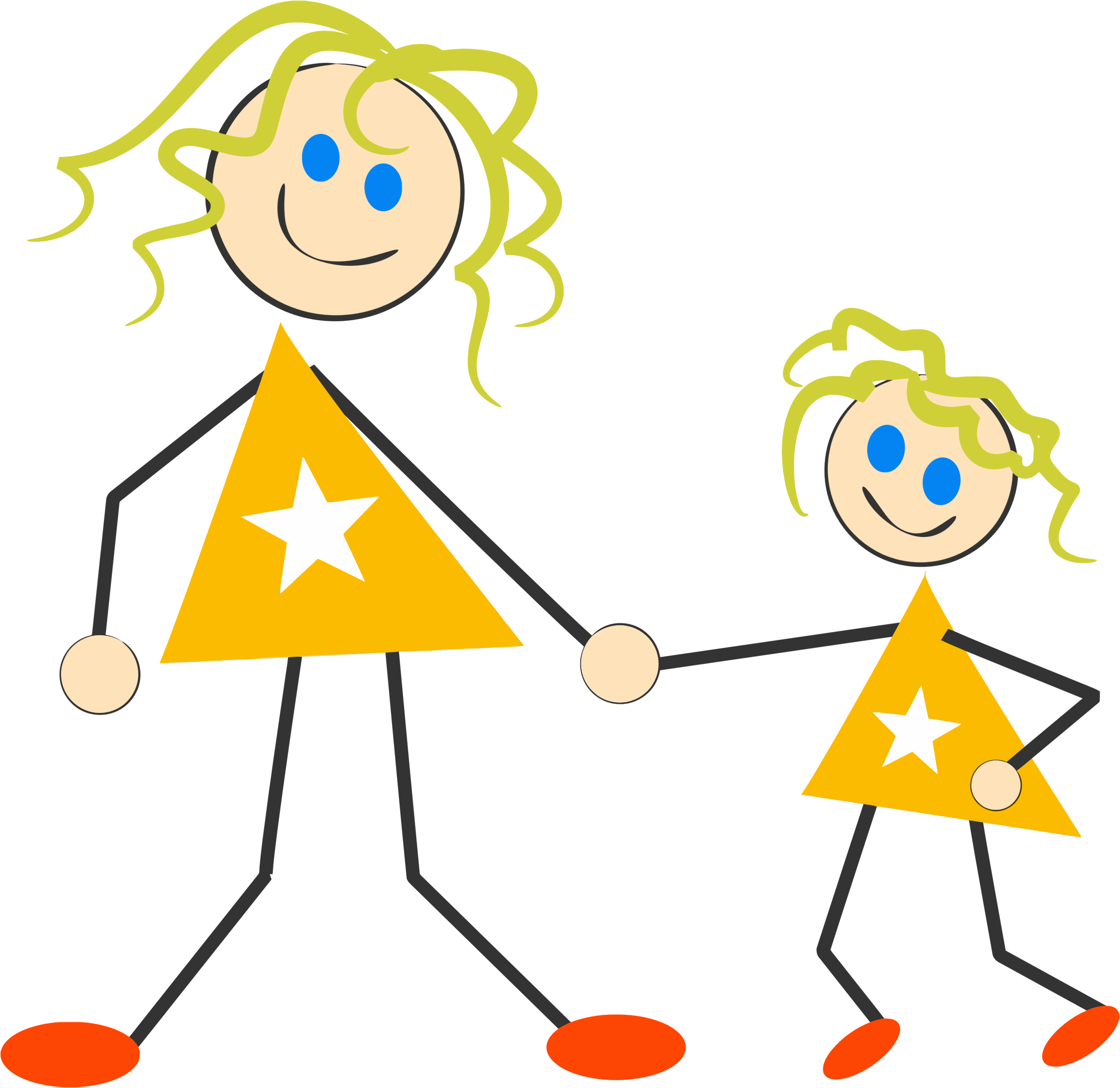 Mother And Daughter Clipart (2220x2158), Png Download