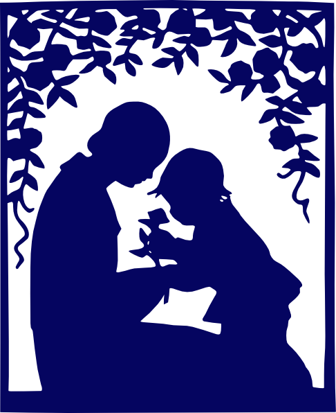 How To Set Use Mother & Child Blue Svg Vector (486x596), Png Download