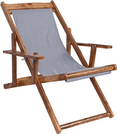 Sedia Sdraio Mare Con Telaio In Legno (623x510), Png Download