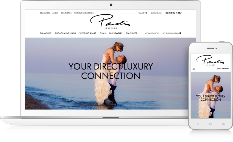 Jewelry Website Design For Retail Jewelers - Website (800x519), Png Download
