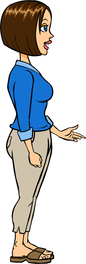 Andrea's Mother Making A Life-changing Suggestion - Talking Mom Clipart (300x919), Png Download