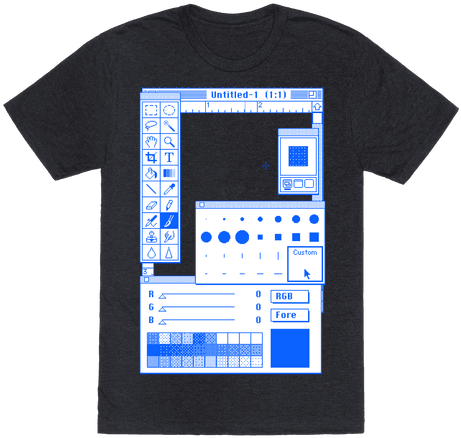 Photoshop Pixel Tools Mens T-shirt - T-shirt (484x484), Png Download