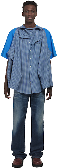 Right Click And Save As, Then Open The Png In Photoshop - Balenciaga Shirt On T Shirt (528x744), Png Download