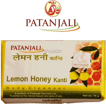 Patanjali Body Cleanser Soap Lemon Honey Kanti 75 G - Patanjali Lemon Honey Kanti Body Cleanser 75 Gms (500x500), Png Download