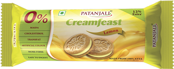 Patanjali Creamfeast Lemon Biscuit (400x300), Png Download