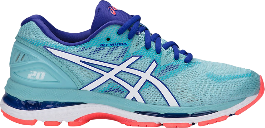Wmns Gel Nimbus 20 'porcelain Blue' - Asics Gel Nimbus (849x411), Png Download