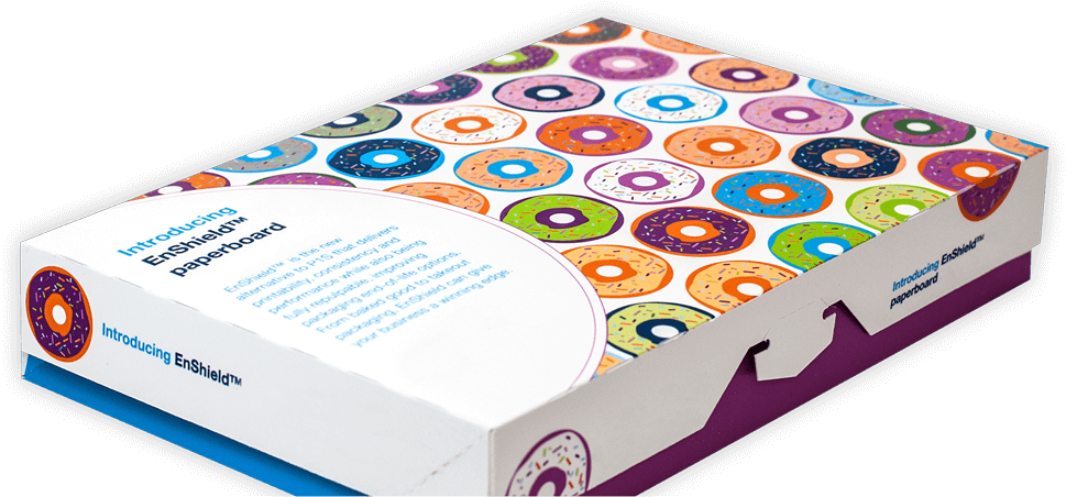 An Enshield Donut Box - Packaging Design For Donut (976x456), Png Download