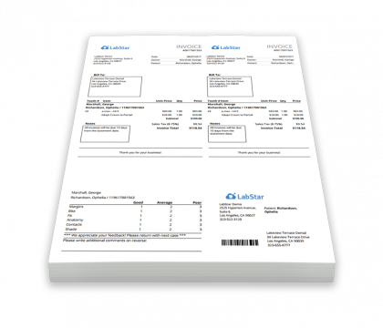 Perforated Invoice Paper With Peel-off Address - Perforated Paper (420x360), Png Download