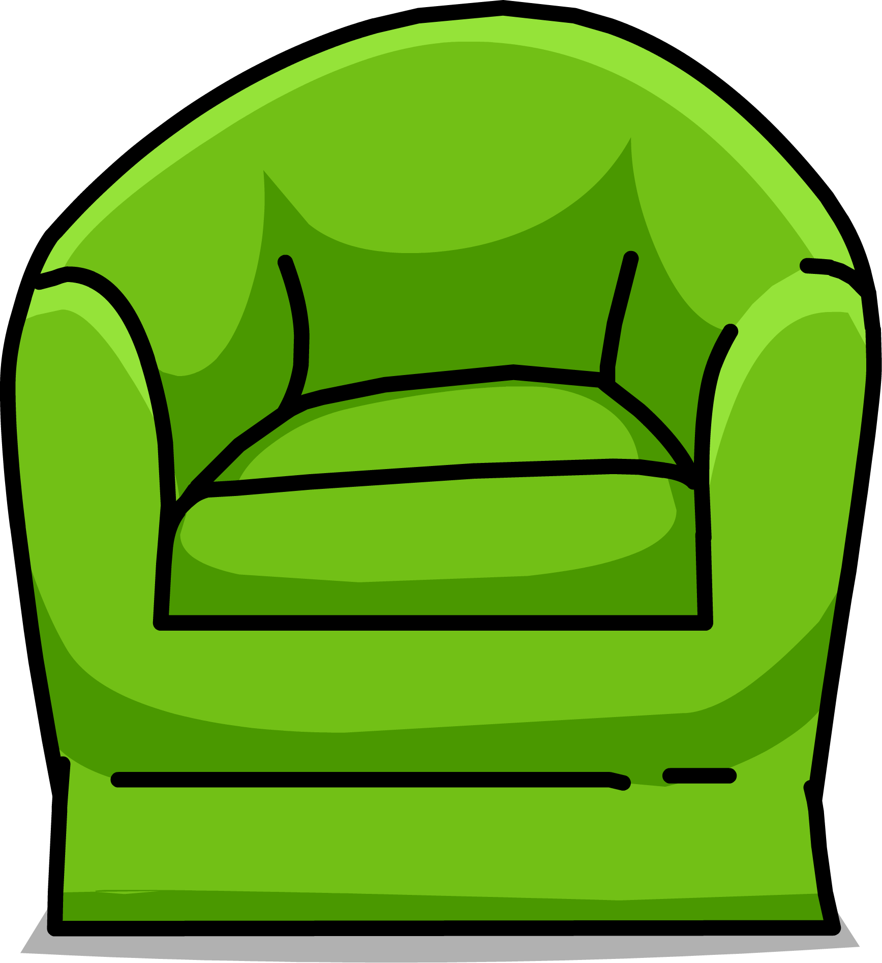 Scoop Chair - Png - Club Penguin Chair (1735x1895), Png Download