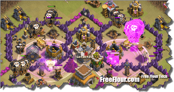 Clash Of Clans Clan War Attack Strategy For Th9 And - Clash Of Clans War Attack Strategy Th9 (615x331), Png Download