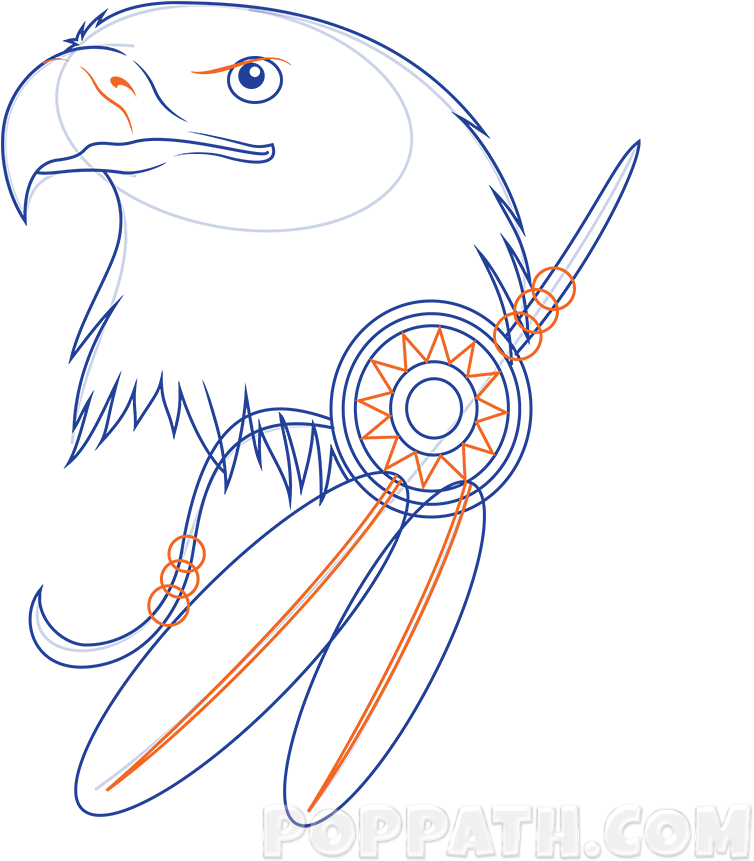 Play Slideshow - Draws Tattoo Eagle (1000x1000), Png Download