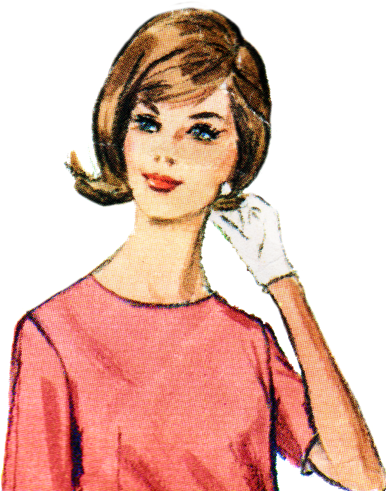 Image 1 - Cartoon Retro Lady Png (1362x1671), Png Download