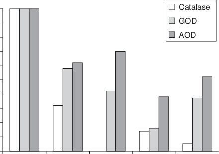 Relative Activity Of Immobilised Enzymes In The Different - City (440x310), Png Download