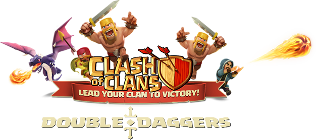 Welcome To Double Daggers Clan - Clash Of Clans (626x278), Png Download