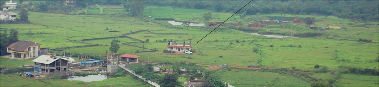 We Are At Maa Bhagwati Dham - Rural Area (1282x296), Png Download