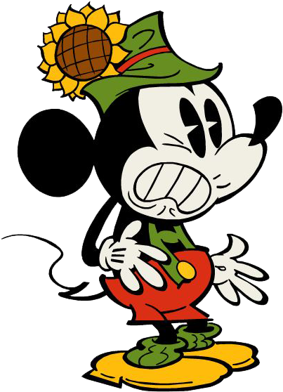 Mickey Mouse Cartoon Shorts Clipart - Mickey Mouse Short Scared (413x576), Png Download