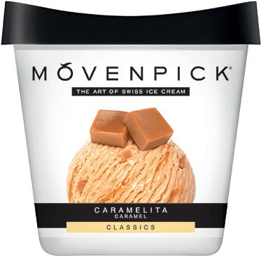 Caramelita - Movenpick Vanilla Ice Cream (450x400), Png Download