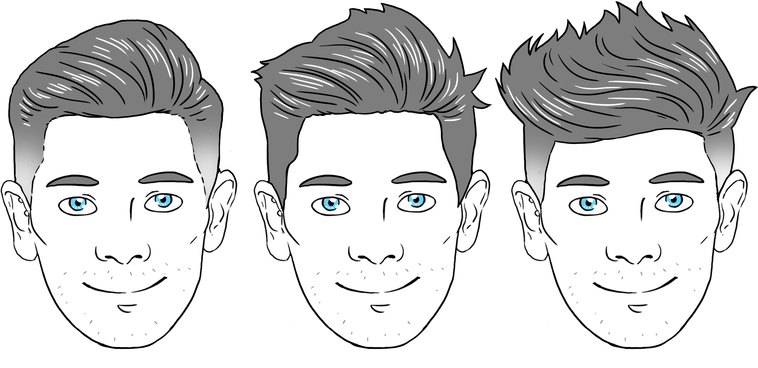 Oval Face Shape Men (2968x1565), Png Download