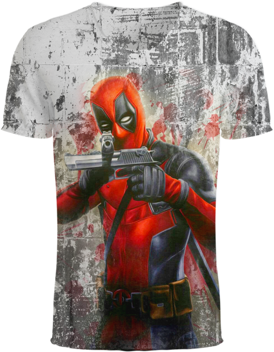 Deadpool Movie 3d T-shirt - Poster Dead Pool (mod.2) (760x759), Png Download