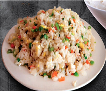 Chicken Fried Rice Plate Png Download - Fried Rice (370x450), Png Download