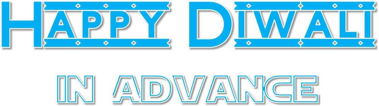 Happy Diwali In Advance Png Transparent - Portable Network Graphics (1235x380), Png Download