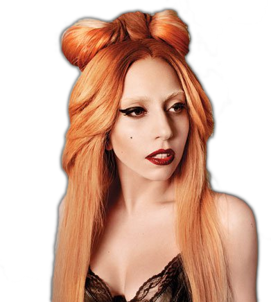 Lady Gaga Free Png Image - Lady Gaga Colored Hair (391x436), Png Download