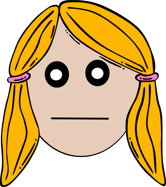 How To Set Use Lady Face Clipart - Cartoon Girl Face (534x600), Png Download