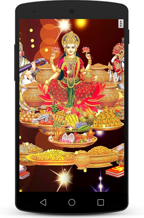 Maa Lakshmi, Maa Saraswati & Ganesh In Diwali Poojan - Android Application Package (500x758), Png Download