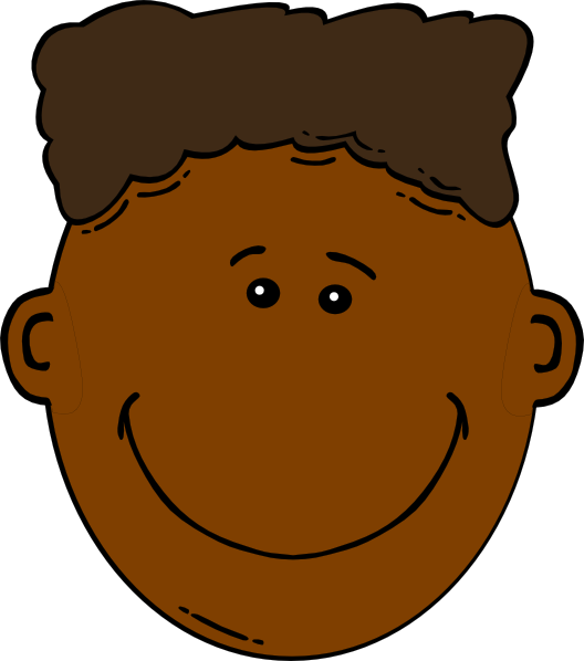 Exclusive Design Boy Face Clipart - Cartoon Black Boy Face (528x598), Png Download