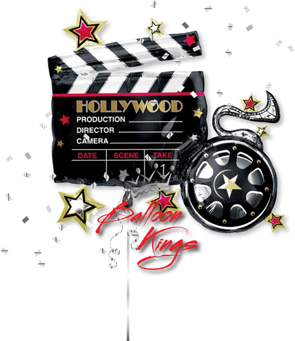 Movie Clapboard - 30" Hollywood Clapboard Balloon - Mylar Balloons Foil (1280x1280), Png Download
