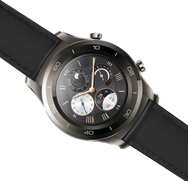 Swap The Band To Suit Your Style - Huawei Watch 2 (45mm, Edelstahl, Leder) (640x617), Png Download