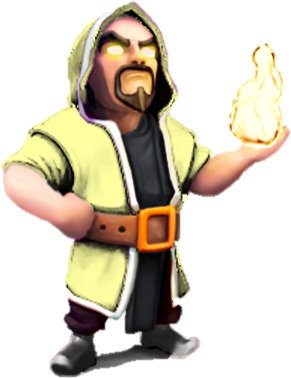 Wizard Lvl100 Clash Of Royale Mago Full Size Png Download Seekpng