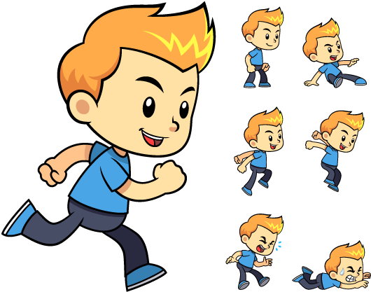 Boy Sprites (600x500), Png Download