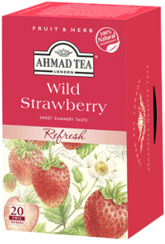 Wild Strawberry 20ct Box - Ahmad Tea Strawberry (350x392), Png Download