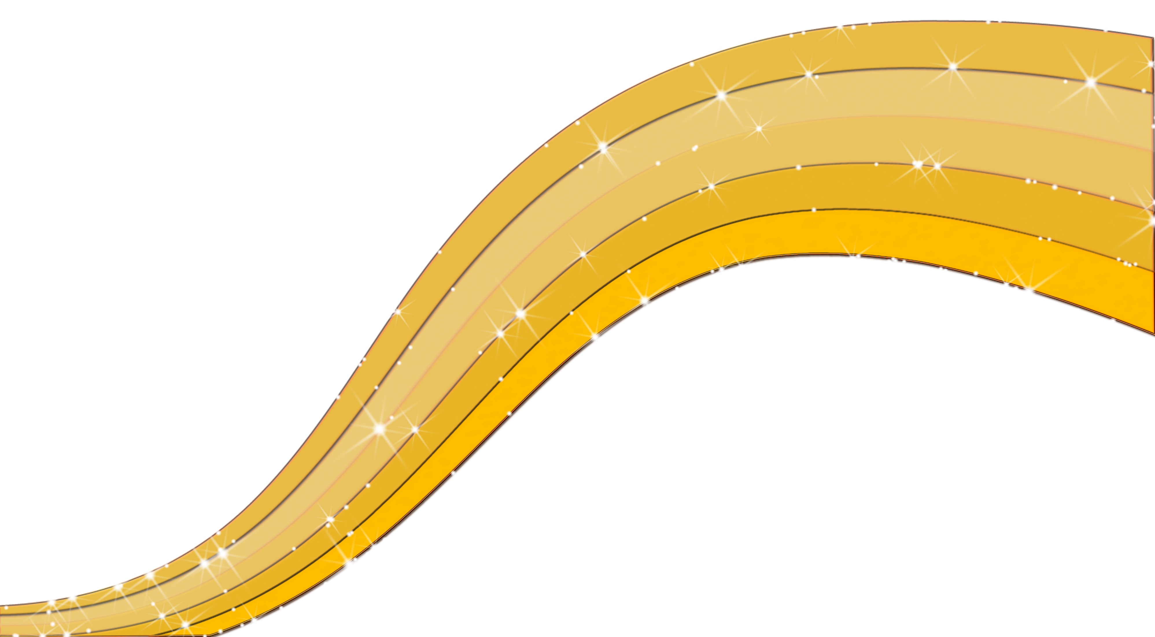 Golden Abstract Lines Png Transparent Image - Design (3994x2205), Png Download