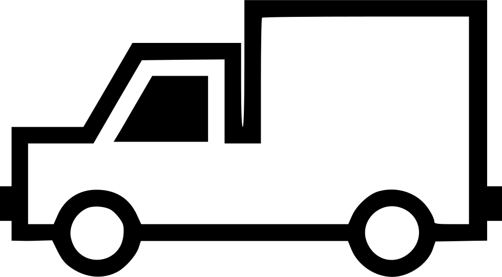 Lorry Comments - Car Flat Icon Outline (980x542), Png Download