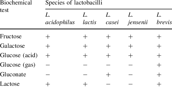 Biochemical Reactions Of The Species Of Genus Lactobacillus - Biochemical Test For Lactobacillus (694x350), Png Download