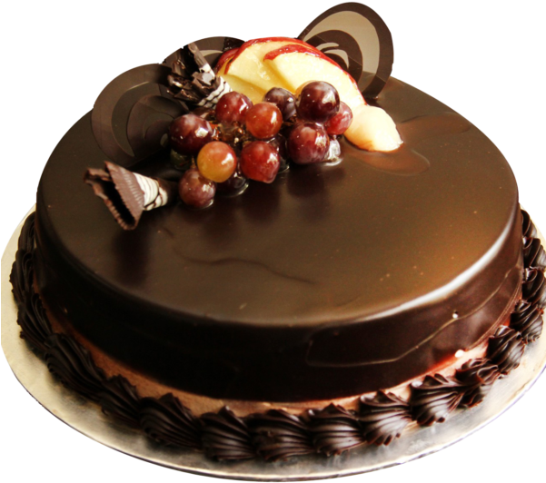 Chocolate Truffle Cake Decoration (600x600), Png Download