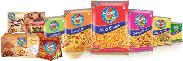 Raja Bhujia Bhandar - Bhujia Namkeen Png (640x215), Png Download