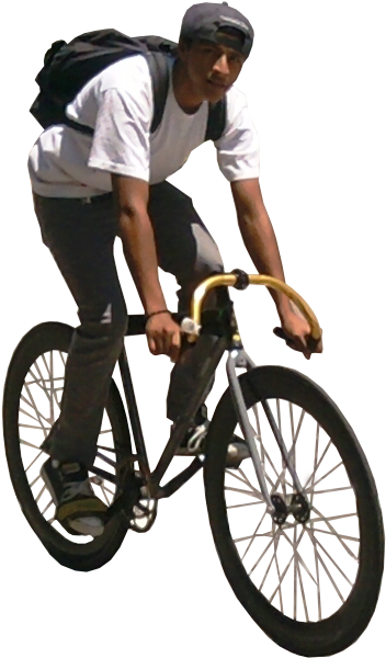 People - Hybrid Bicycle (473x697), Png Download