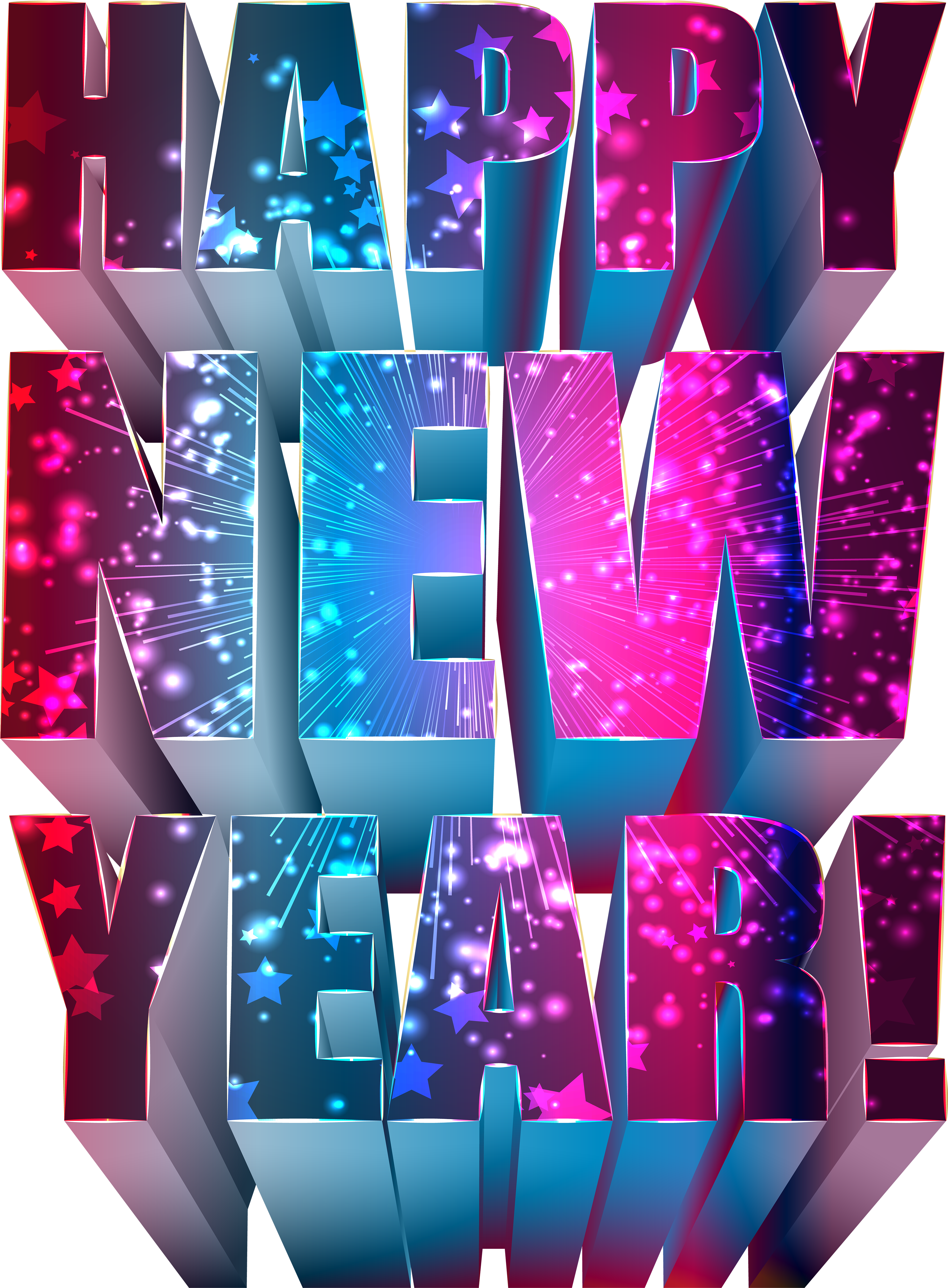 Happy New Year Png (3760x5000), Png Download