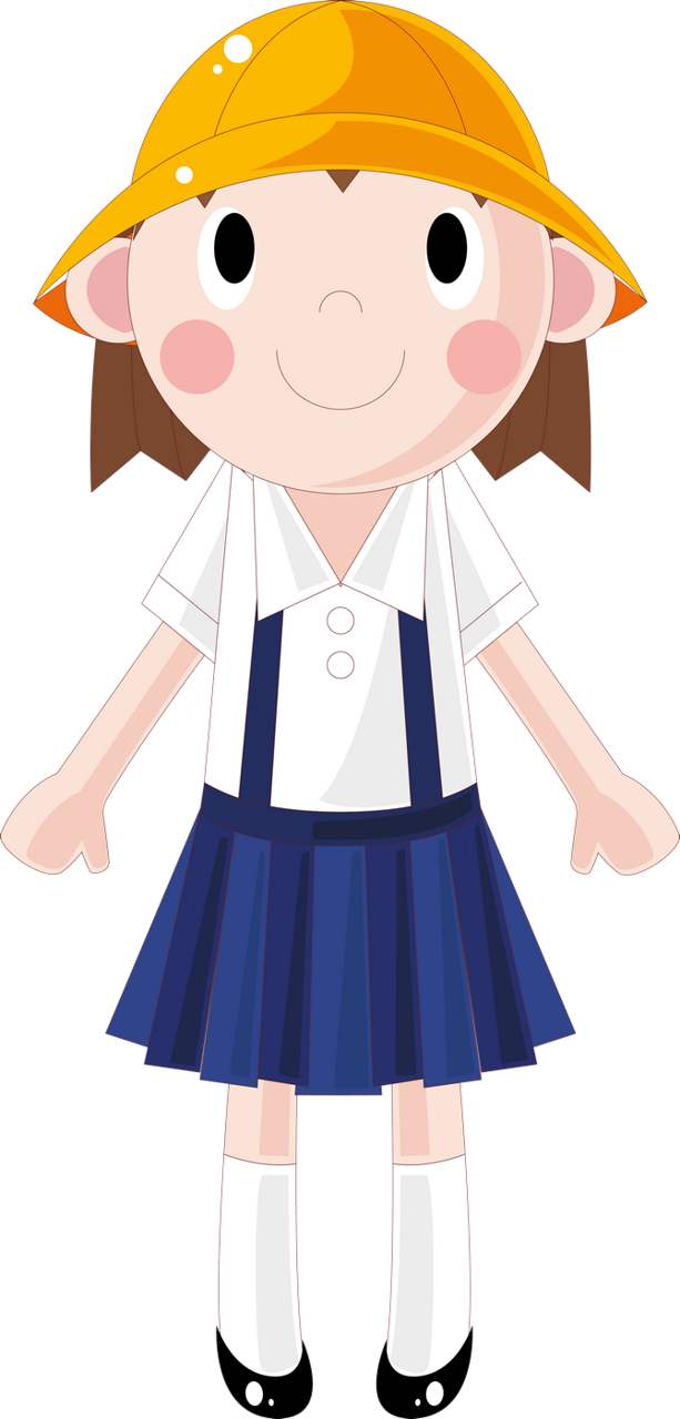 School Kids - Cartoon Student (613x1280), Png Download