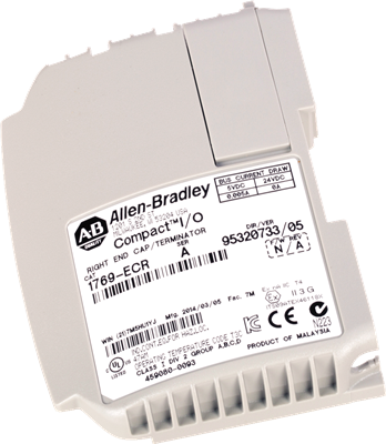 Compactlogix End Cap Terminator Right - Allen Bradley 1769-ecl Cover (348x400), Png Download