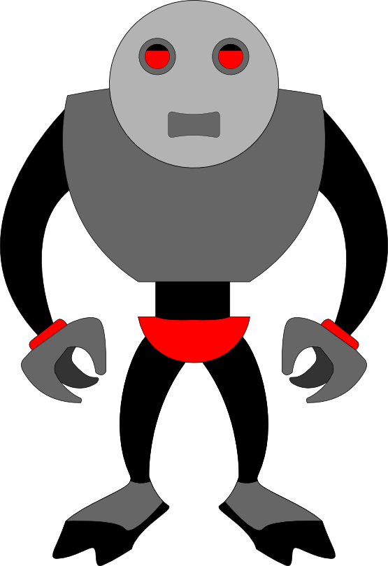Cartoon Robot No Background (500x729), Png Download