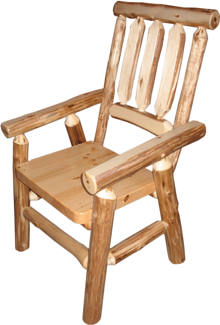 Captains Chair - Log Furniture (459x669), Png Download
