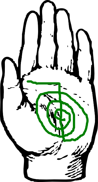 Healing Hand With Reiki Symbol Clip Art - Reiki Symbols In Hands (324x599), Png Download