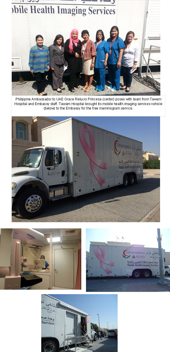 Phl Embassy In Abu Dhabi Provides Free Mammogram To - Trailer Truck (581x1199), Png Download