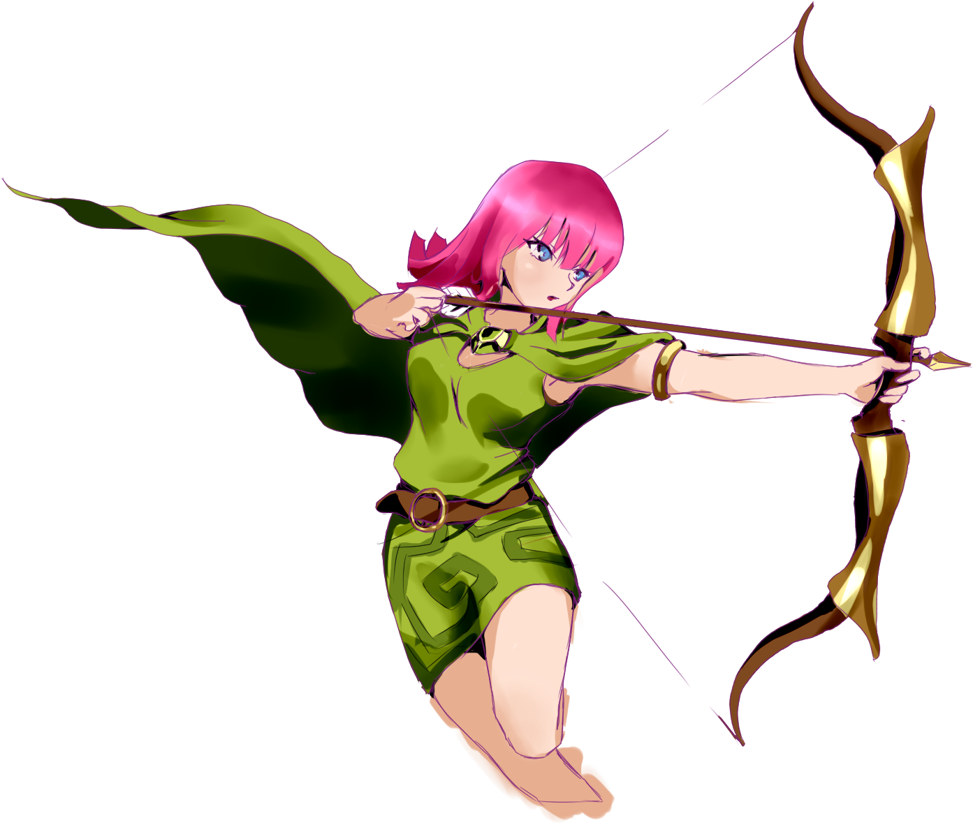 Jpg Library Library Archery Drawing Anime - Clash Of Clans Fan Art Png (1786x1342), Png Download